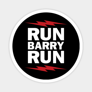 RUN BARRY RUN!! (white letters) Magnet